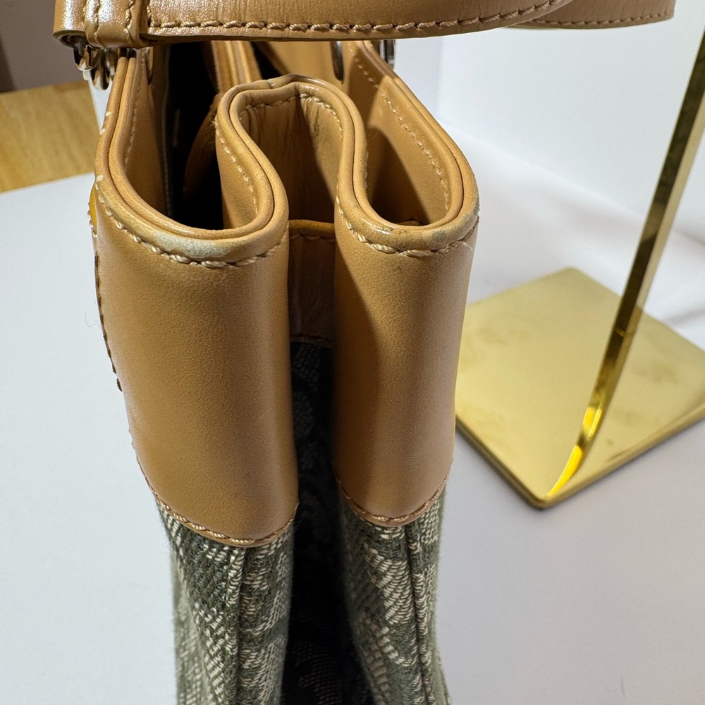 Dior Beige and Green Canvas Bag - Picture 8 of 13